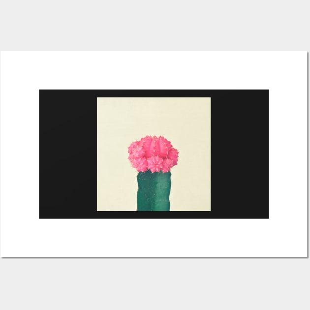 Pink Plaid Cactus Wall Art by Cassia